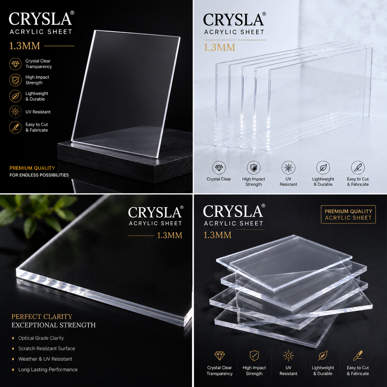 CRYSLA ACRYLIC SHEET 1.3 MM
